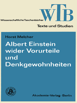 cover image of Albert Einstein wider Vorurteile und Denkgewohnheiten